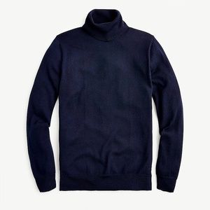 J. Crew Merino Wool Navy Turtleneck Pullover Sweater
